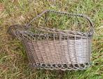 Verzilverde wijnmandjes en rieten wijn mandje., Ophalen of Verzenden, Zo goed als nieuw, Rechthoekig, Riet