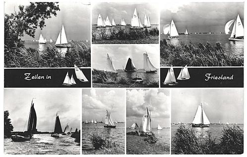 964584	Zeilboot	Friesland	1959		Postzegel afgeweekt, Verzamelen, Ansichtkaarten | Nederland, Gelopen, Friesland, 1940 tot 1960