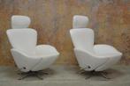 ZGANieuw witte leren Cassina Dodo design relaxfauteuil, Cassina, Design, Cassina, 75 tot 100 cm