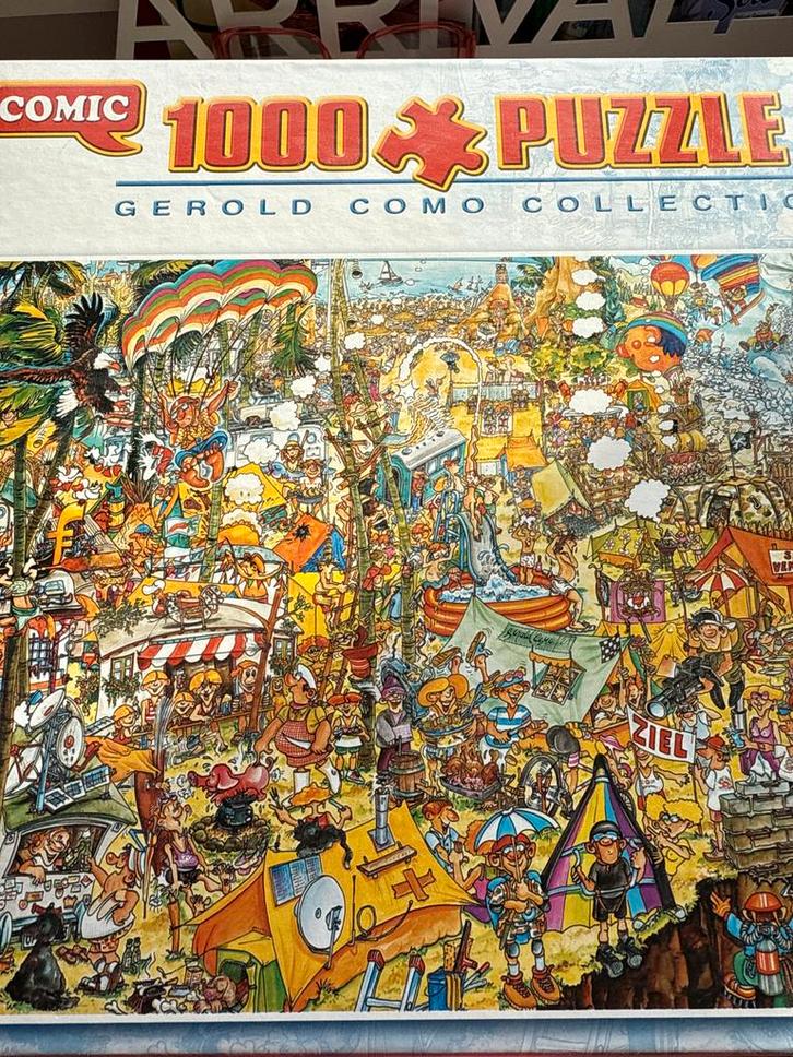 Comic Puzzel 1000 stukjes - Gerold Como, Hobby en Vrije tijd, Denksport en Puzzels, Zo goed als nieuw, Legpuzzel, 500 t/m 1500 stukjes