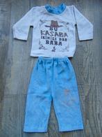 Pakje 2-deling wit / blauw maat 80 Turkije badstof setje, Kinderen en Baby's, Babykleding | Maat 80, Ophalen of Verzenden, Zo goed als nieuw