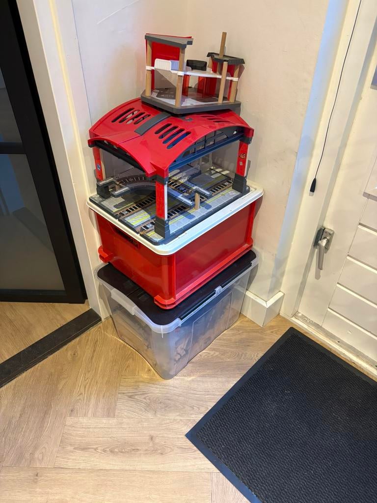 Grote houten treinbaan, Ophalen, Gebruikt