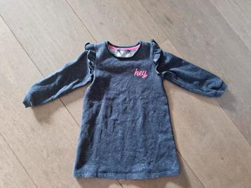 Kerst/feest Jurkje lange mouw George blauw glitter mt 92-98  beschikbaar voor biedingen