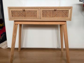 Rotan houten wandtafel met lades - Xenos