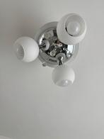 2 Zilver Witte Lampen - Goede Staat!, Huis en Inrichting, Lampen | Plafondlampen, Ophalen of Verzenden, Gebruikt, Metaal