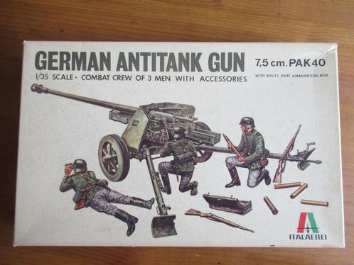 German Antitank Gun 7,5cm PAK 40 (Italaerei 1/35), Hobby en Vrije tijd, Modelbouw | Figuren en Diorama's, Zo goed als nieuw, Diorama