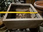 3x Vierkante Betonnen Plantenbakken, Tuin en Terras, Bloembakken en Plantenbakken, Tuin, Gebruikt, Minder dan 30 cm, Minder dan 60 cm