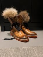Leren Laarzen met Bontrand, Ophalen of Verzenden, Zo goed als nieuw, Bruin, Lage of Enkellaarzen
