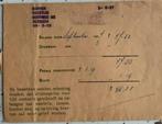 Oud salaris envelop -beambten -1937, Postzegels en Munten, Brieven en Enveloppen | Nederland, Ophalen of Verzenden, Envelop