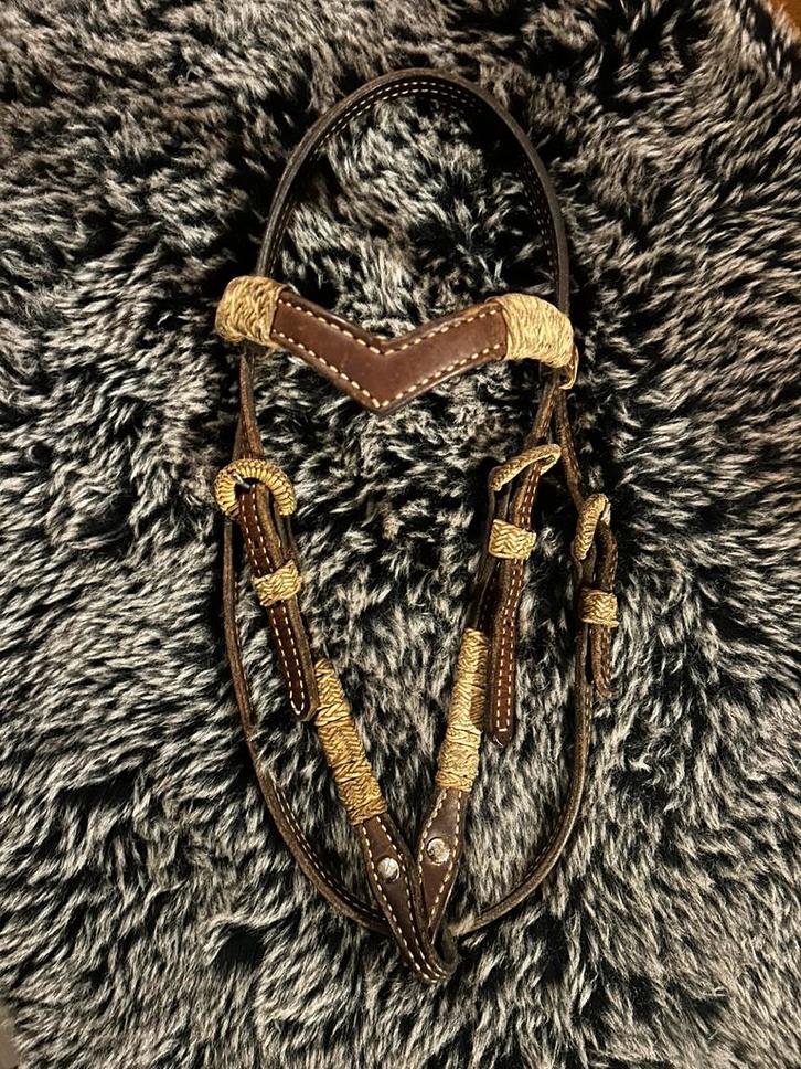 Western hoofdstel, Dieren en Toebehoren, Paarden en Pony's | Hoofdstellen en Tuigage, Gebruikt, Western, Ophalen of Verzenden