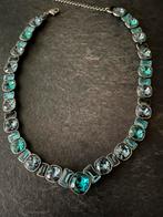 Swarovski collier blauw, Ophalen of Verzenden, Gebruikt, Sieraad of Horloge