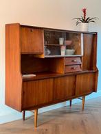 Originele jaren '60 vintage buffetkast, Gebruikt, Met deur(en), Glas, 100 tot 150 cm
