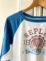 Replay vintage shirt wit/blauw, maat S - NP 79,95, Kleding | Dames, Wit, Nieuw, Ophalen of Verzenden, Korte mouw