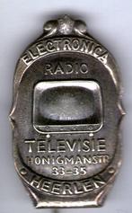 Electronica Radio TV Heerlen zilverkl speldje ( V_160 ), Verzenden, Zo goed als nieuw, Merk, Speldje of Pin