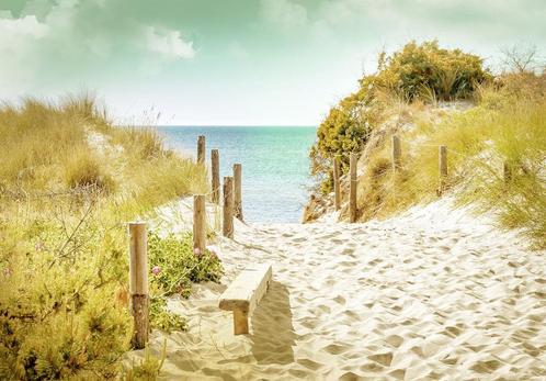 Op naar het strand fotobehang, Strandbehang *Fotobehang4you, Huis en Inrichting, Stoffering | Behang, Verzenden