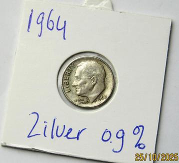 ** 1964 -  Amerika  -  1 Dime Roosevelt -  ZILVER 90% ** beschikbaar voor biedingen