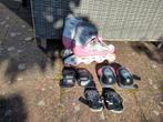 Nijdam skeelers verstelbaar 38 tm 41 roze wit, Overige merken, Dames, Ophalen of Verzenden, Inline skates 4 wielen