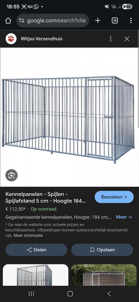 Kennel delen, Dieren en Toebehoren, Hondenhokken, Gebruikt, 100 cm of meer, 110 cm of meer, Ophalen