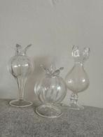 Des Pots glazen vaasjes 15 diverse vaasjes, Gebruikt, Overige kleuren, Ophalen of Verzenden, Glas