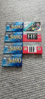 7 nieuwe cassettebandjes tdk sa90 cding90 sony hf, Cd's en Dvd's, Cassettebandjes, 2 t/m 25 bandjes, Overige genres, Ophalen of Verzenden