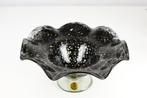 Vintage mondgeblazen glazen schaal West Germany, Schaal, Rond, Ophalen of Verzenden, Glas