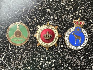 3 Belgische Touring Automobiel club emblemen tbv Uw oldtimer beschikbaar voor biedingen