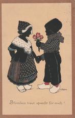 MEISJE KLEDERDRACHT TEK A FREUND UIT 1921 ZEER MOOI. KK914, Ophalen of Verzenden, 1920 tot 1940, Gelopen, Klederdracht