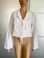 G178 Linnen jasje maat 42=L blazer colbert wit, Kleding | Dames, Wit, Maat 42/44 (L), Ophalen of Verzenden, Jasje