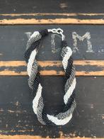 Vintage Kralen Ketting, Ophalen of Verzenden, Zo goed als nieuw, Zwart, Overige materialen