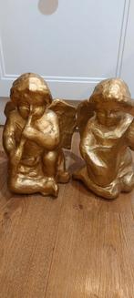 Kerst engeltjes 2×/gouden  versiering, Verzamelen, Beelden en Beeldjes, Ophalen of Verzenden