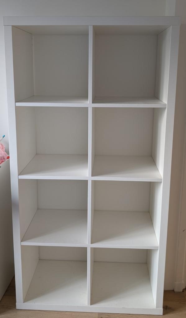 Ikea kallax witte kast, Huis en Inrichting, Kasten | Boekenkasten, Gebruikt, 50 tot 100 cm, 100 tot 150 cm, 25 tot 50 cm, Overige houtsoorten