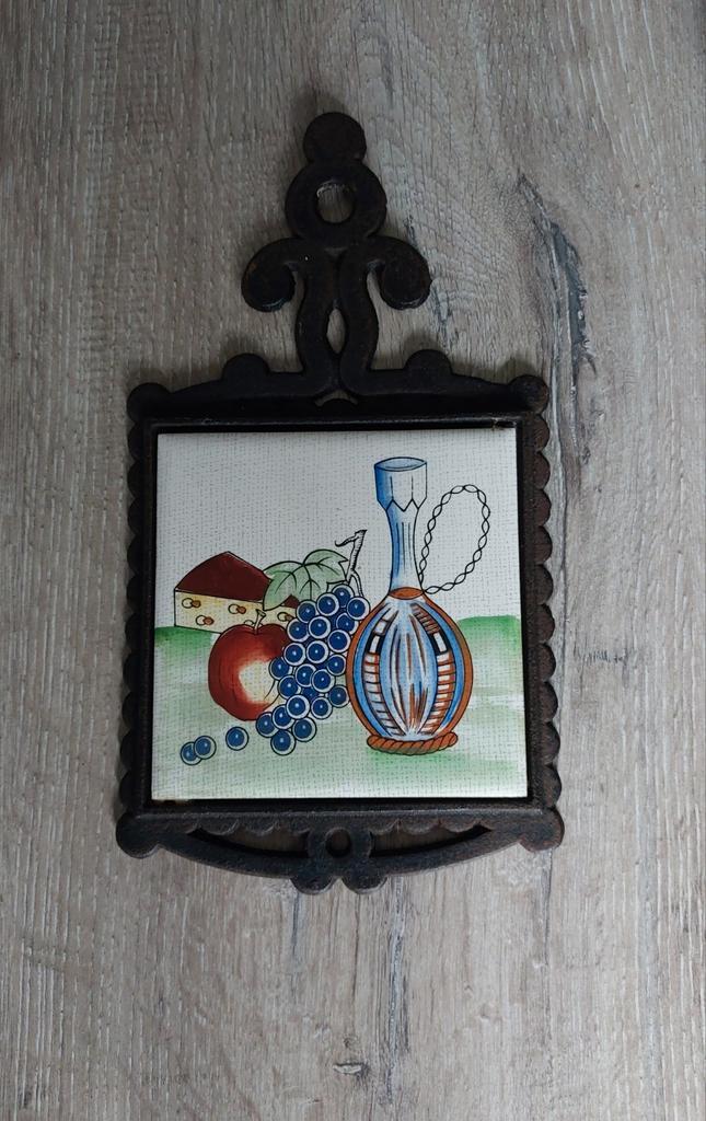 Oude Tegel Onderzetter met Fruit, Antiek en Kunst, Antiek | Wandborden en Tegels, Ophalen