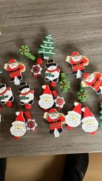 Kerstversiering kerstman, kerstboom, sneeuwpop, bloemetjes, Diversen, Kerst, Ophalen of Verzenden, Gebruikt