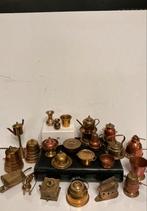 24 Oude koperen miniaturen. Geel en rood koper € 1 - € 6 pst, Antiek en Kunst, Curiosa en Brocante, Ophalen of Verzenden
