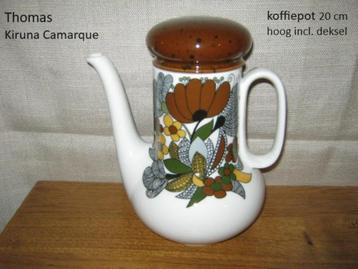 Thomas Kiruna Camarque koffiepot, pot, wit bruin geel groen beschikbaar voor biedingen
