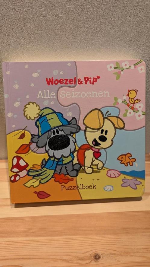 Woezel & Pip puzzelboek - Guusje Nederhorst - Alle seizoenen, Boeken, Kinderboeken | Baby's en Peuters, Zo goed als nieuw, Ophalen of Verzenden
