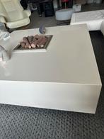 Salontafel 120cm 120 hoogglans wit met ingebouwde haard, Ophalen, Gebruikt, Vierkant, Overige houtsoorten