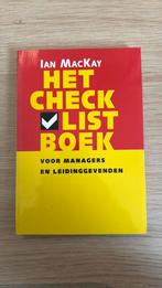 Het checklistboek voor managers en leidinggevenden, Ophalen of Verzenden, Zo goed als nieuw, Ian MacKay