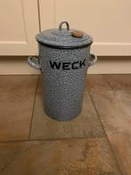 Vintage Weck Emaille Emmer met Deksel, Antiek en Kunst, Antiek | Emaille, Ophalen of Verzenden
