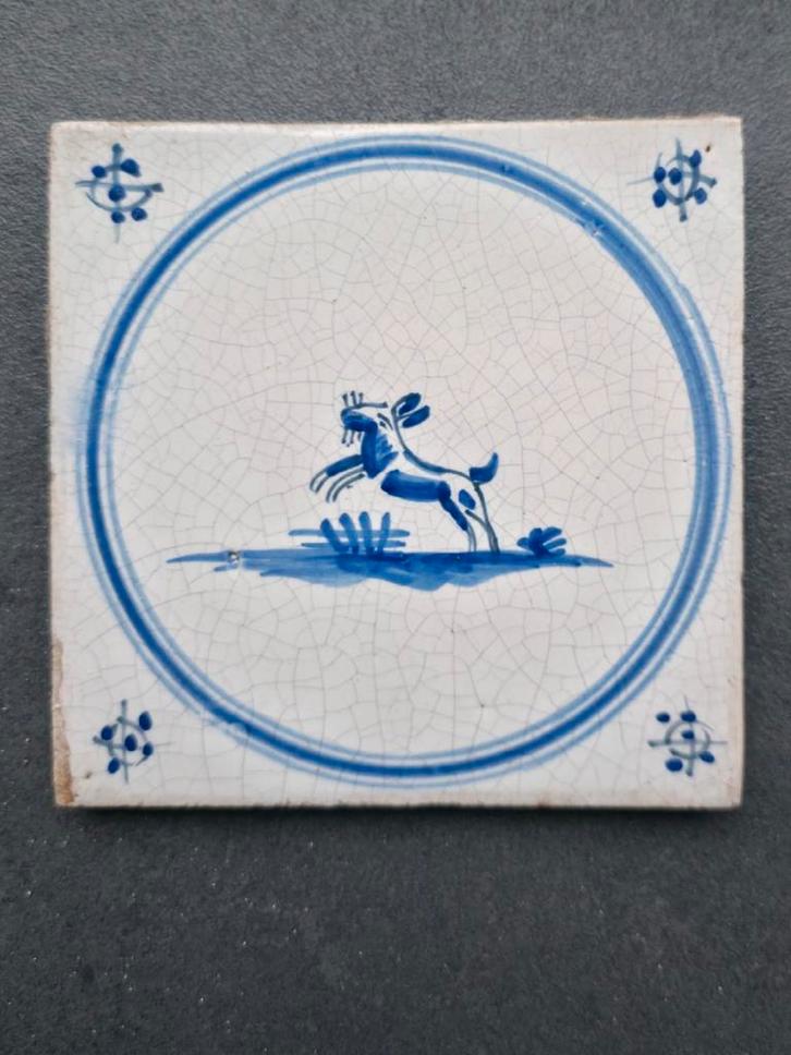 Oud hollandse wandtegel in Delftsblauwe kleurstelling, Antiek en Kunst, Antiek | Wandborden en Tegels, Ophalen of Verzenden