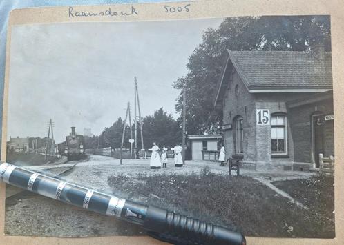 Raamsdonksveer oude foto Trein Spoorwegen  Geertruidenberg, Verzamelen, Foto's en Prenten, Zo goed als nieuw, Voor 1940, Ophalen of Verzenden