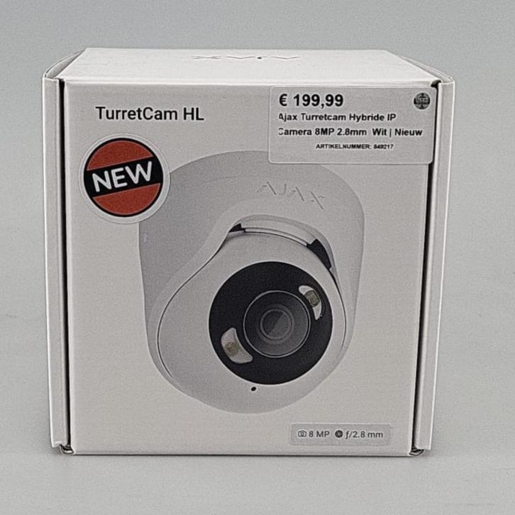 Ajax Turretcam Hybride IP Camera 8MP 2.8mm  Wit | Nieuw, Huis en Inrichting, Deurbellen, Nieuw
