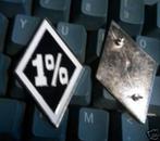 Pin - 1% Biker - LARGE - one percenter, Overige typen, BadBoyNL, BadBoyNL, Kinderen