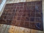 Design Vloerkleed van natuurlijk leer, Ophalen, Gebruikt, 100 tot 150 cm, Bruin