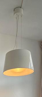 Witte in hoogte verstelbare stevige hanglamp, Huis en Inrichting, Lampen | Hanglampen, Ophalen, Gebruikt, Metaal, Modern