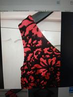 Elegante Heine jurk met rode en zwarte bloemen, Kleding | Dames, Jurken, Maat 38/40 (M), Ophalen of Verzenden, Zo goed als nieuw