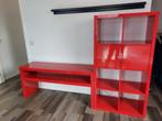 Ikea set, rood TV meubel en Kallax kast, Huis en Inrichting, Kasten | Overige, Ophalen, Gebruikt