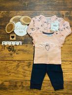 Baby girl dirkje set vest shirt roze aardbei broek blauw 50, Ophalen of Verzenden, Nieuw, Meisje, Setje