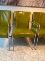 6X LEDEREN BERT PLANTAGIE STOELEN, Huis en Inrichting, Stoelen, Overige kleuren, Ophalen of Verzenden, Zo goed als nieuw, Metaal