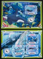 - 649 - 2 Blokken met Walvissen 1., Verzenden, Gestempeld, Dier of Natuur